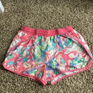 neon tie-dye Xersion shorts